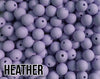 9 mm Round  Round Heather Silicone Beads (aka Lavender, Lilac, Dark Lilac)