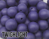 9 mm Round  Round Twilight Silicone Beads (aka Purple, Navy)