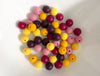 50 Bulk Silicone Beads - Gold Wardrobe - Violet, Merlot, Orchid, Custard, Pencil