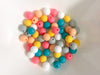 60 Bulk Silicone Beads - Tropical Sunrise - Salmon, Peach, Custard, White, Dove, Scuba