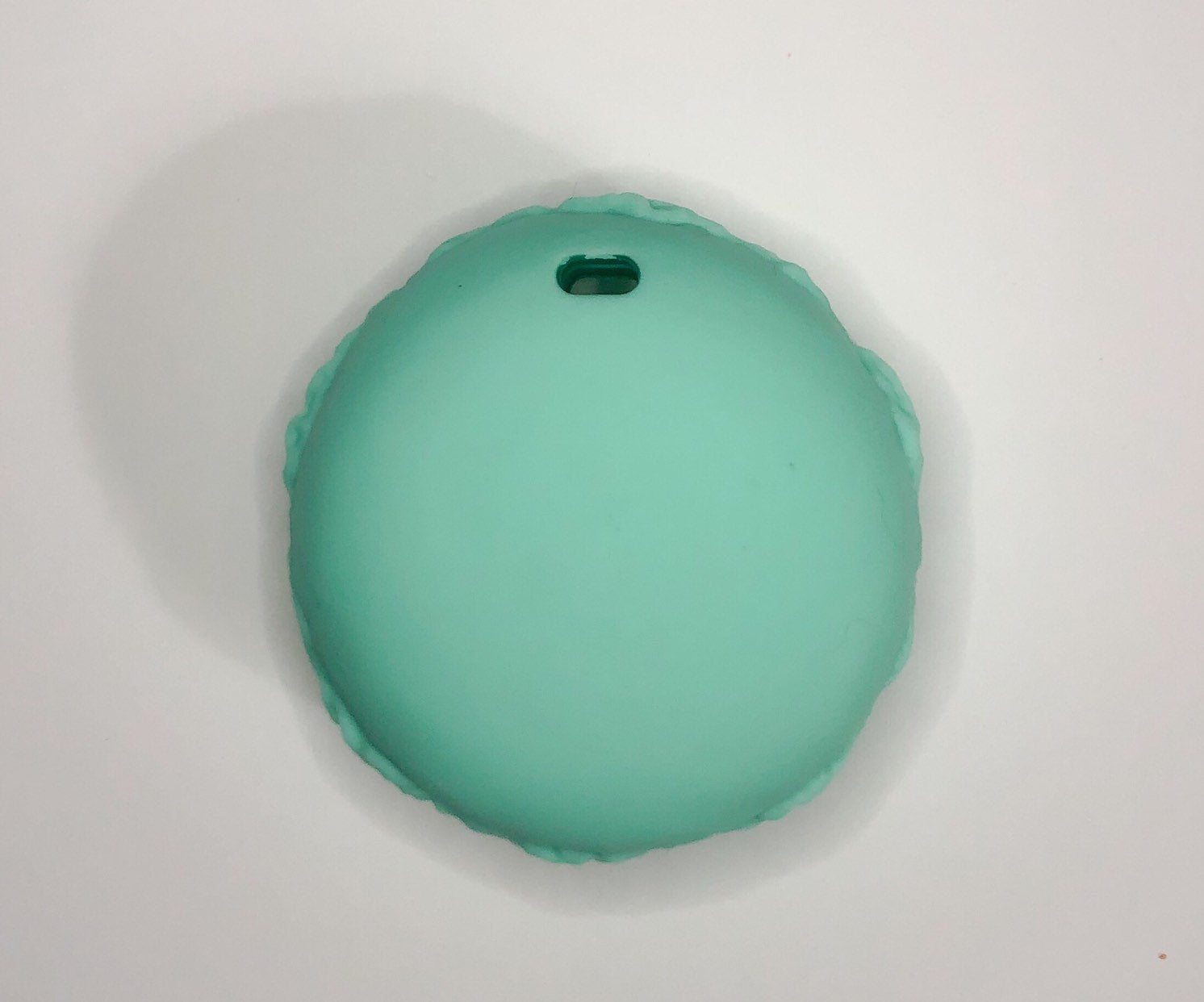 Silicone Macaroon Teether in Mint - Silicone Teething, Silicone Teether, Teething Pendant