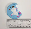 Silicone Unicorn in the Moon Teether in Baby Pink - Silicone Teething, Silicone Teether, Teething Pendant