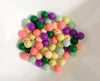 60 Bulk Silicone Beads - Lilies - Evergreen, Sweet Mint, Celery, Peach, Carnation, Plum