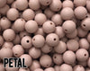 12 mm Round  Round Petal Silicone Beads (aka Light Dusty Pink)