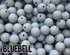 9 mm Round  Round Bluebell Silicone Beads (aka Light Blue, Grey Blue)