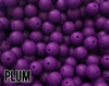 15 mm Round Plum Silicone Beads  (aka Jewel Purple)