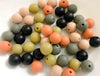 50 Bulk Silicone Beads - Tabby - Sandstone, Walnut, Oatmeal, Rock, and Dune