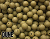 15 mm Round Dune Silicone Beads  (aka Tan, Dusty Green, Olive)