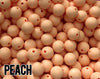 9 mm Round  Round Peach Silicone Beads (aka Light Orange, Pastel Orange)