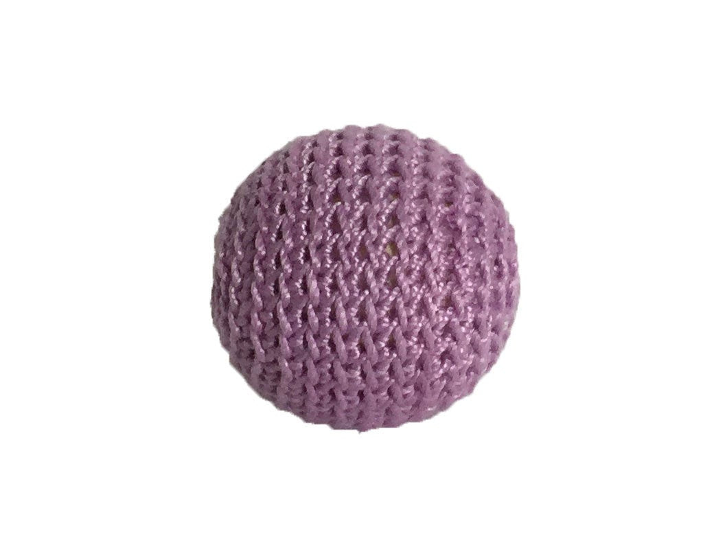 1.06" / 27 mm Crochet Wood Bead in Lt Lavender (19)