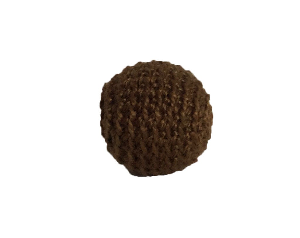 0.51" / 13 mm Crochet Wood Bead in Brown (7360)