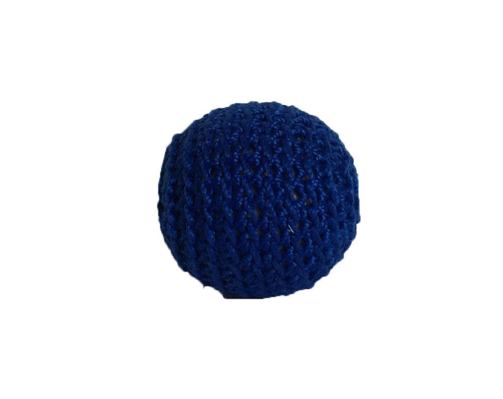 1.06" / 27 mm Crochet Wood Bead in Royal (04)