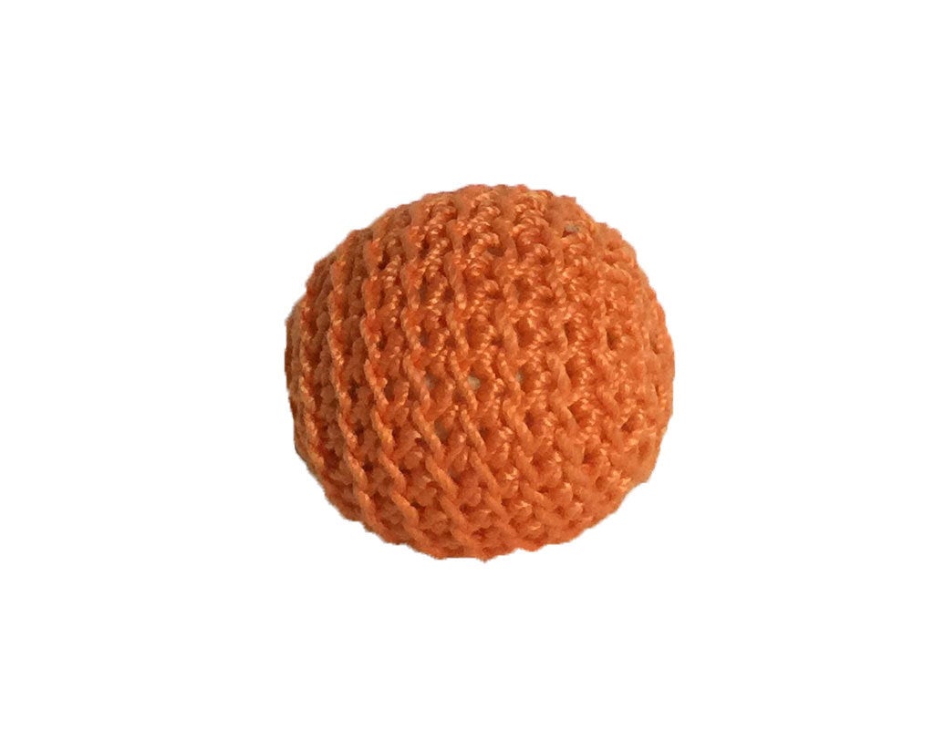 0.78" / 20 mm Crochet Wood Bead in Lt Orange (7330)