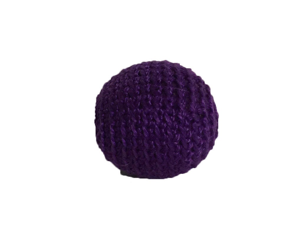 1.06" / 27 mm Crochet Wood Bead in Plum (7101)