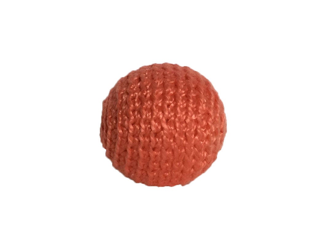 1.06" / 27 mm Crochet Wood Bead in Lt Coral (09?)