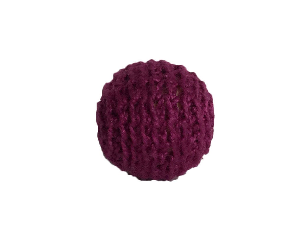 0.78" / 20 mm Crochet Wood Bead in Merlot (4122)