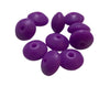 Small Abacus Lentil Saucer Silicone Beads in Grape - 12 mm x 7 mm