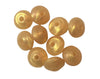 Small Abacus Lentil Saucer Silicone Beads in Gold - 12 mm x 7 mm