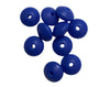 Small Abacus Lentil Saucer Silicone Beads in Royal - 12 mm x 7 mm