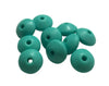 Small Abacus Lentil Saucer Silicone Beads in Teal - 12 mm x 7 mm