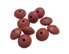 Small Abacus Lentil Saucer Silicone Beads in Dusty Rose - 12 mm x 7 mm