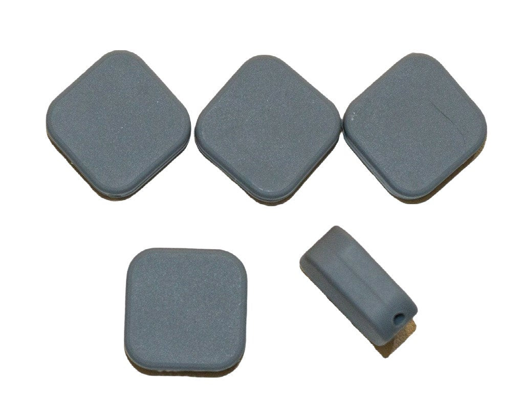 SALE - 1-5 Tile Silicone Beads in Grey - Square with Rounded Edges - 20 mm x 20 mm x 8 mm