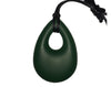Silicone Pendant Necklace -- 3 7/8" x 2" evergreen silicone teardrop pendant; for fidgeting, sensory play, teething.
