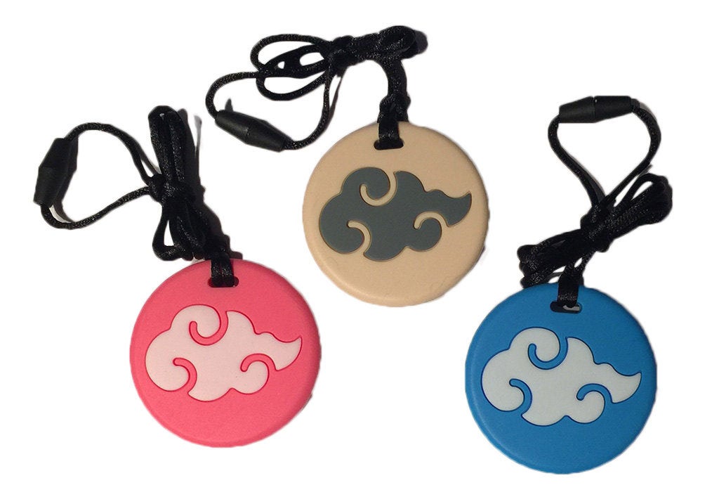 Silicone Teether / Pendant - Kumo (Cloud) - in three color combinations.