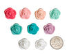 Mini Flower / Rose Silicone Beads - Mauve - 3D Flower - Bulk Silicone Beads Wholesale - DIY Jewelry