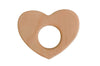 Engraved Heart Wood Teether