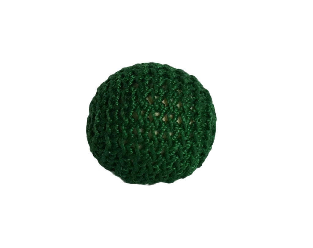 0.51" / 13 mm Crochet Wood Bead in Kelly Green (35)