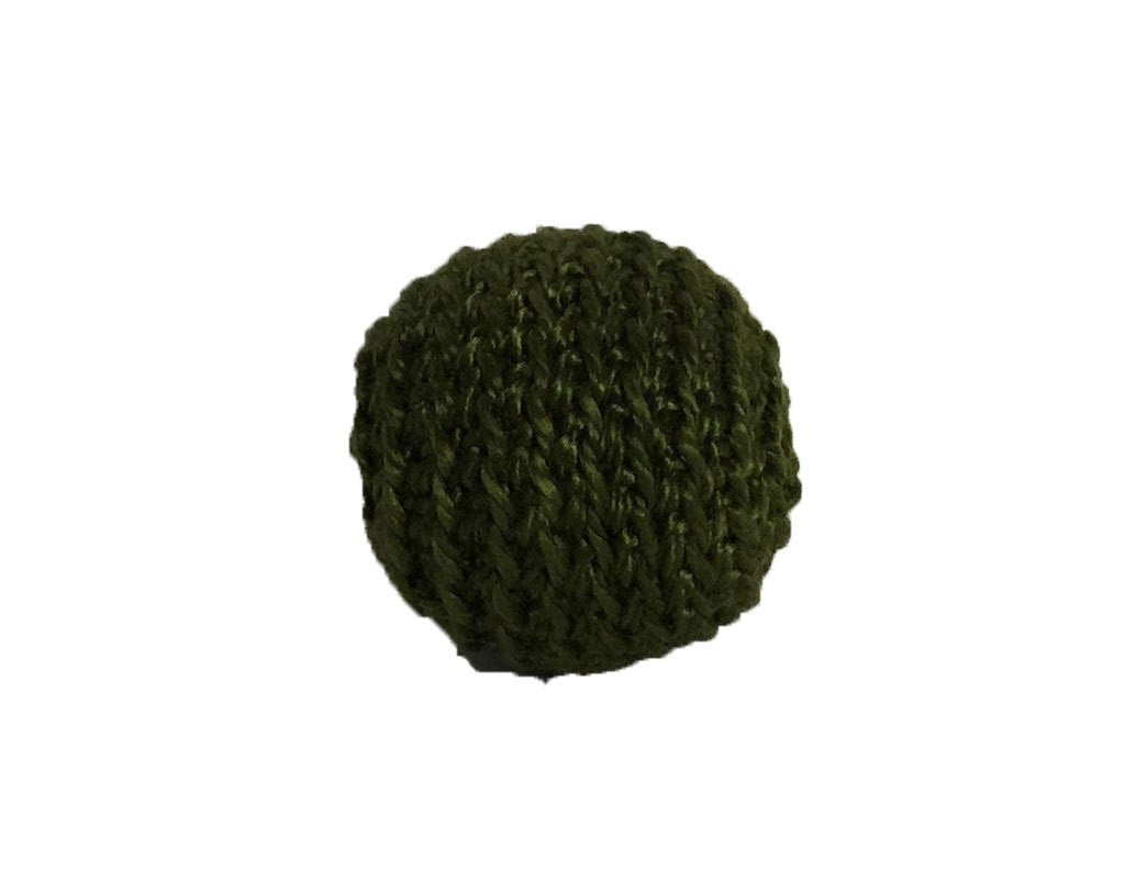 0.78" / 20 mm Crochet Wood Bead in Dk Olive (8120)
