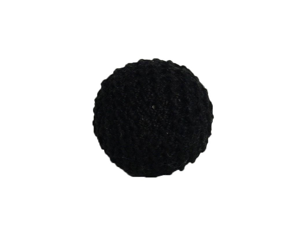 0.78" / 20 mm Crochet Wood Bead in Black