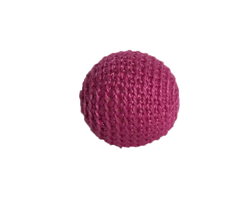 0.78" / 20 mm Crochet Wood Bead in Bubblegum (4120)