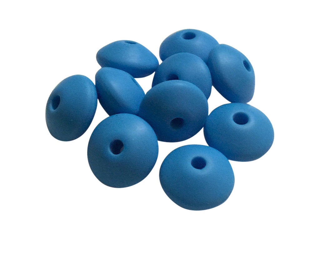 12mm Silicone Lentil Beads Baby Teething Beads Abacus Silicone