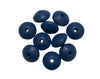 Small Abacus Lentil Saucer Silicone Beads in Ocean - 12 mm x 7 mm
