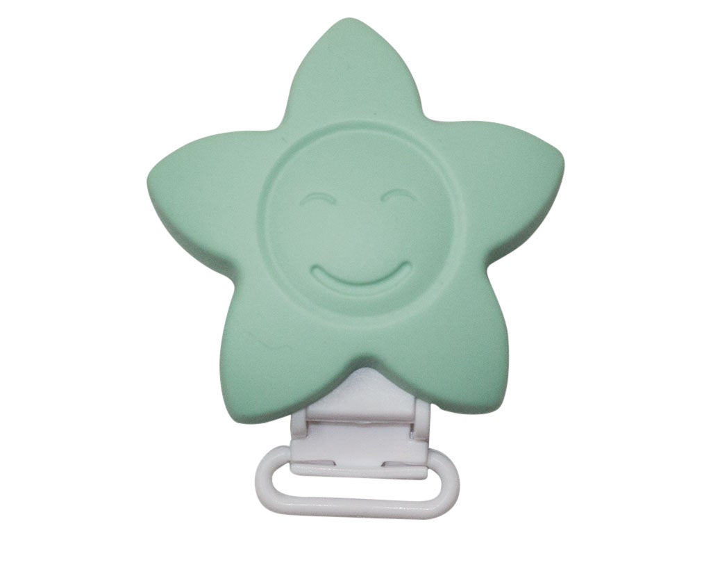 Star Pacifier Clip - Mint - Silicone