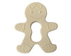1 Silicone Gingerbread Teether / Pendant in Ivory - Silicone Teething, Silicone Teether, Teething Pendant