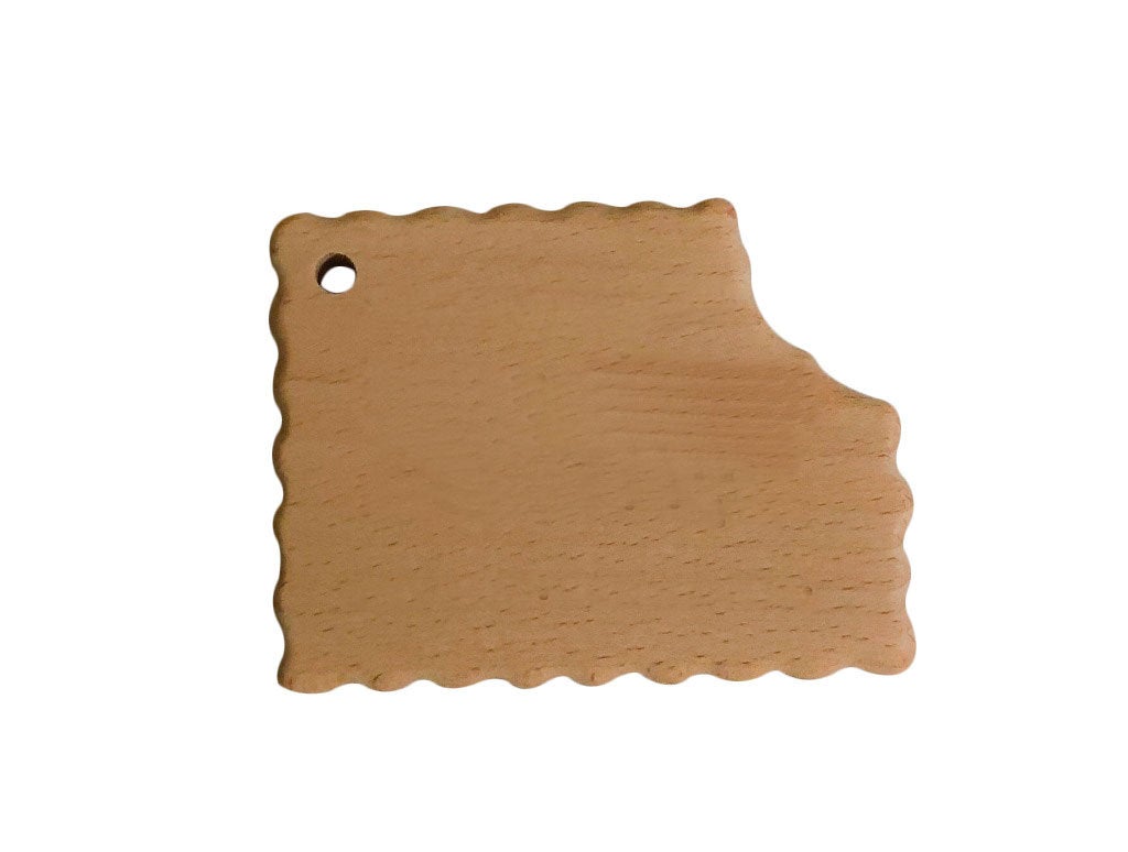 Biscuit / Cookie Wood Engraved Teether