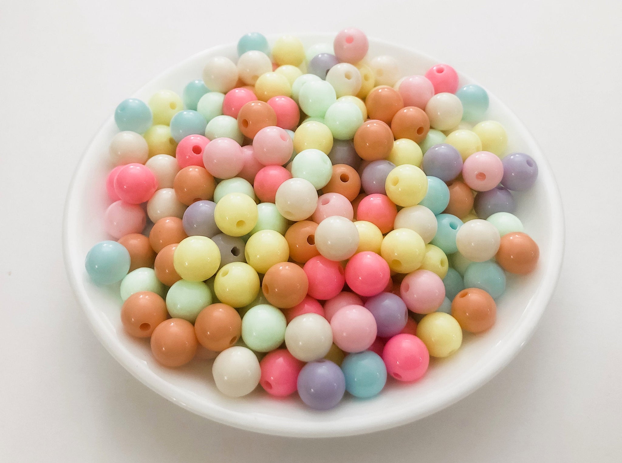 Bubblegum Acrylic Beads - 10 mm - Unicorn Mix - Bulk Beads - Wholesale Beads - Bubble Gumball Beads 10mm - Child Jewelry - Kids Necklace