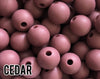 9 mm Round  Round Cedar Silicone Beads (aka Medium Pink, Muted Pink, Brownish Pink)