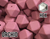 17 mm Hexagon Orchid Silicone Beads (aka Medium Pink)