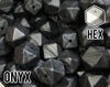 17 mm Hexagon Onyx Silicone Beads (aka Metallic Black)