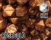 17 mm Hexagon Rose Gold Silicone Beads (aka Metallic Rose Gold)
