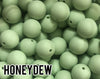 12 mm Round  Round Honeydew Silicone Beads (aka Light Green, Pastel Green)