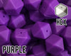 17 mm Hexagon Purple Silicone Beads (aka Jewel Purple)