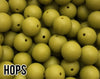 15 mm Round Hops Silicone Beads  (aka Yellow Green)