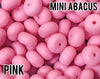 Mini Abacus Pink Silicone Beads (aka Light Green, Pastel Green)