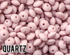 Small Abacus Lentil Saucer Silicone Beads in Quartz - 12 mm x 7 mm