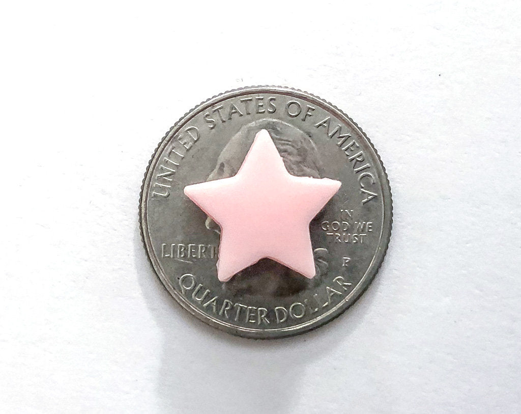 Mini Pearl Star Silicone Bead (aka Metallic White)